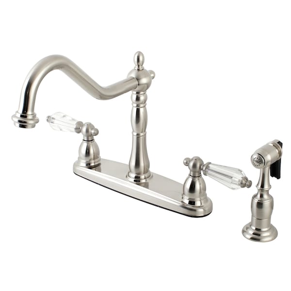Kingston Brass Centerset Kitchen Faucet, Brushed Nickel KB1758WLLBS - main